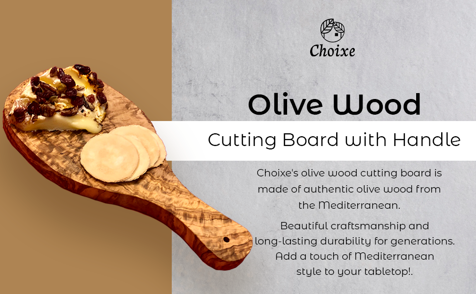 Olive Wood Cutting & Serving Board — 12 × 8 in.