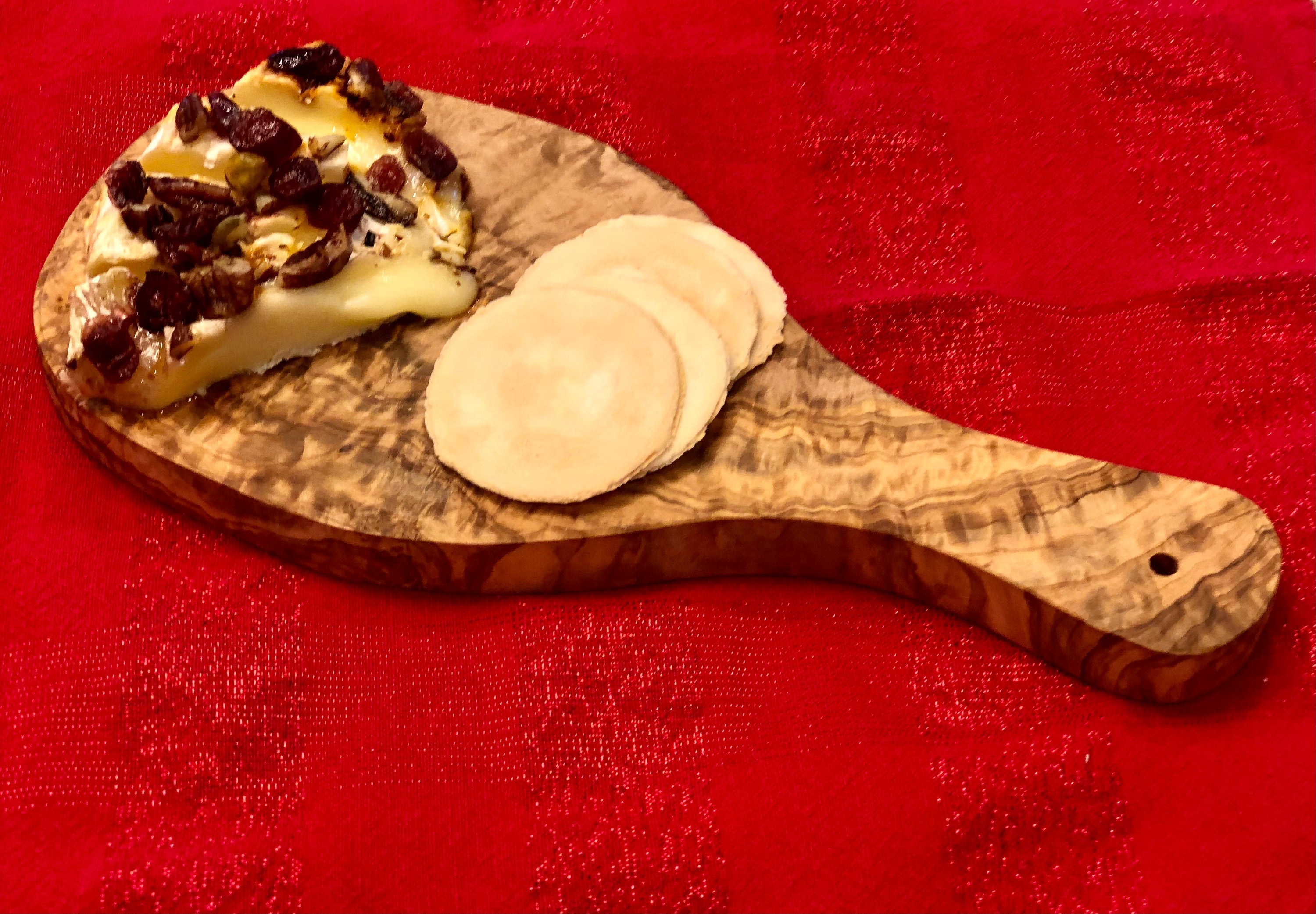 Olive Wood Cutting & Serving Board — 12 × 8 in.