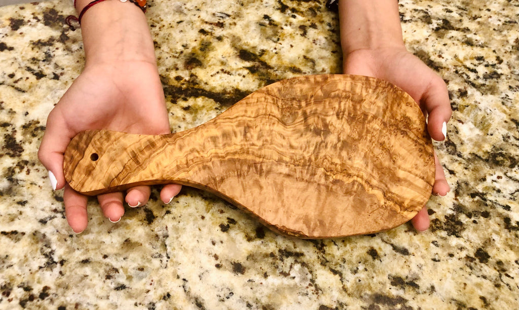 Olive Wood Cutting & Serving Board — 12 × 8 in.