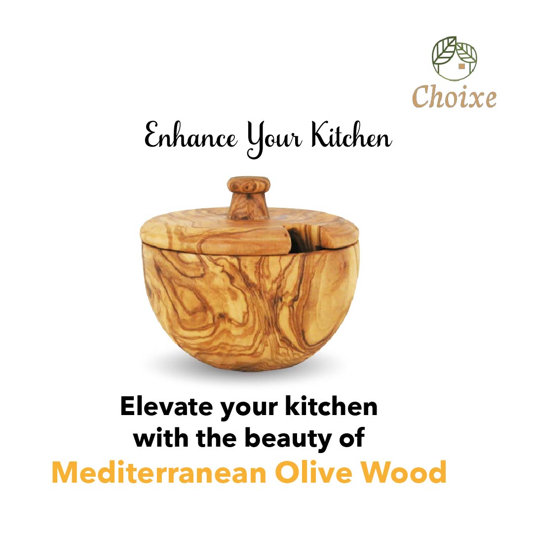 Olive Wood Spice Canister