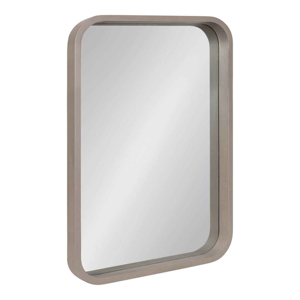 Hutton Wood Framed Radius Rectangle Mirror