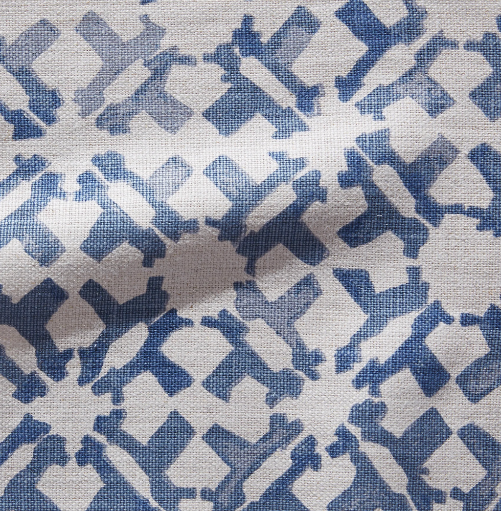 Orcha Pillow Cover in Indigo Blue, Peter Dunham Textiles