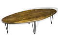 Mid Century Surfboard Table with Hairpin Legs