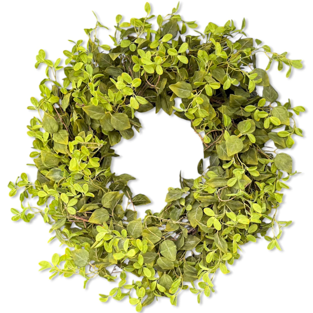Oversized Mixed Green Foliage Twig Door Wreath | 30''