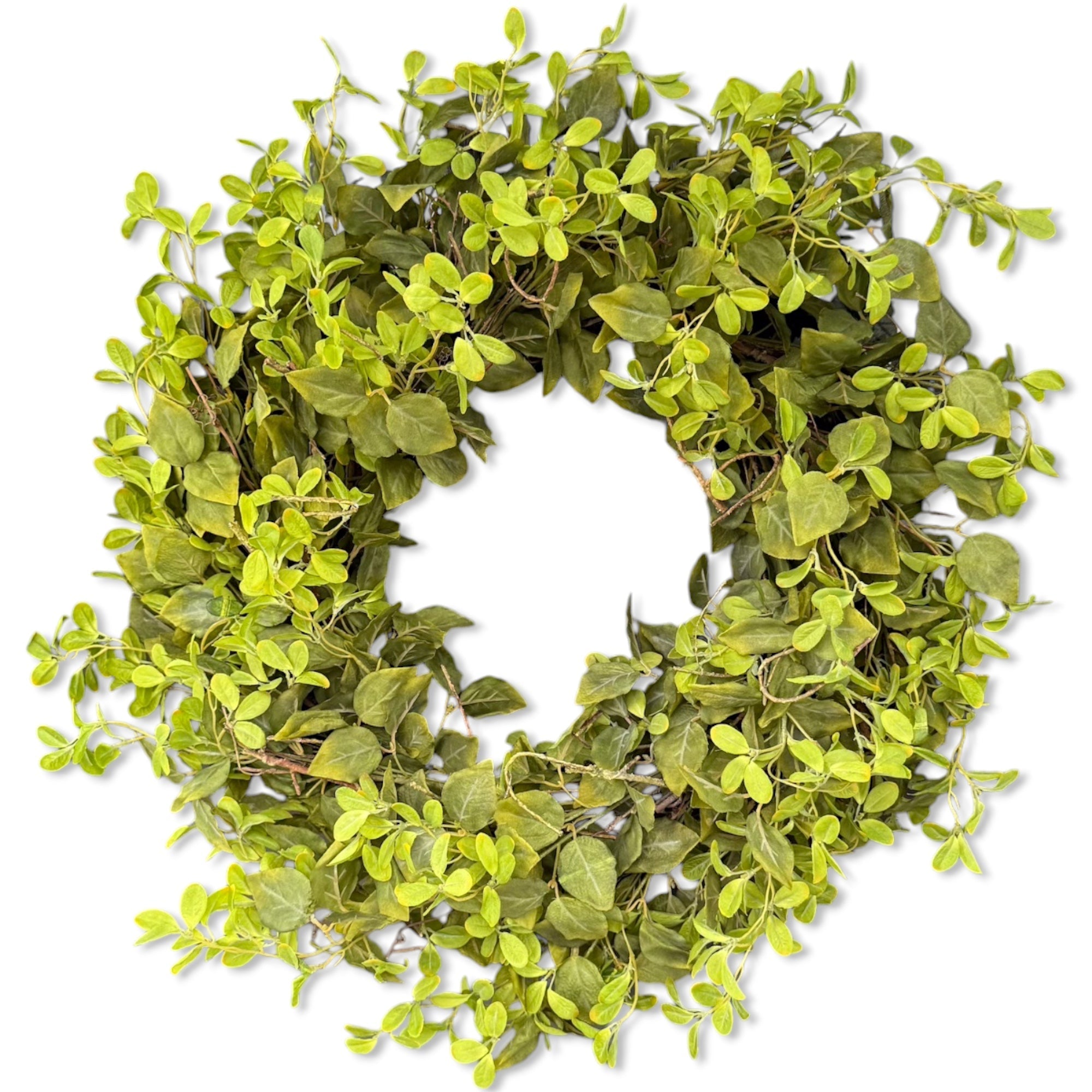 Oversized Mixed Green Foliage Twig Door Wreath | 30''