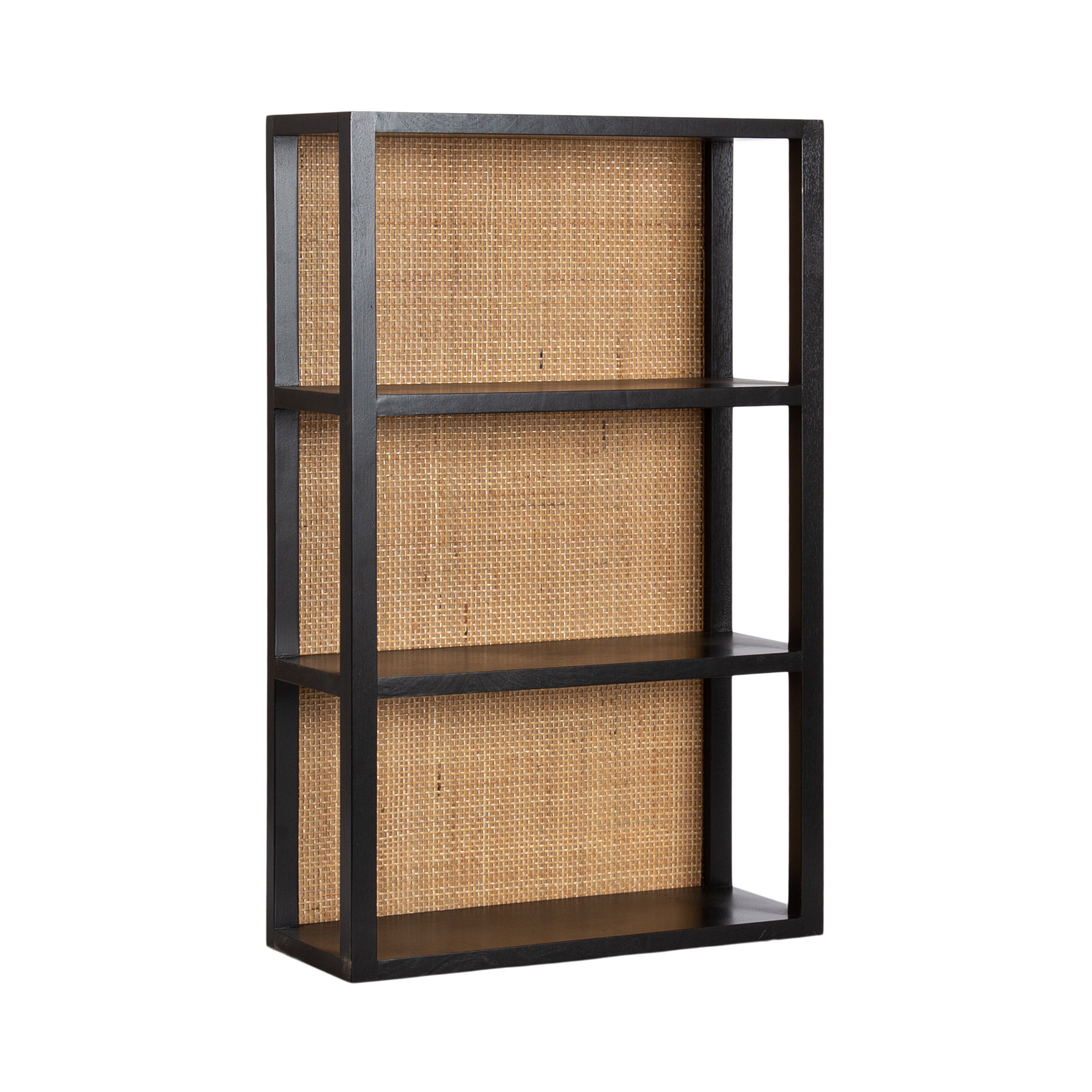 Ori Rattan/Wood Wall Shelf