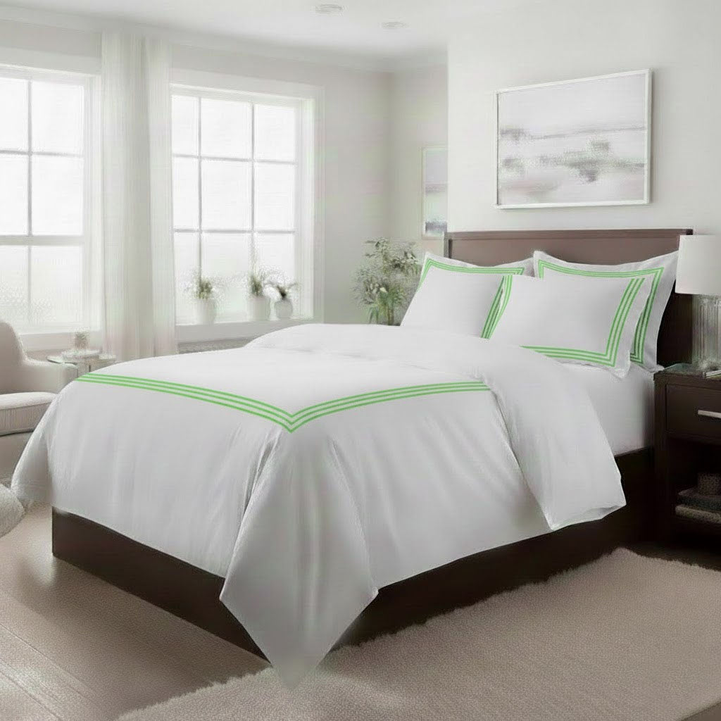 500TC Cotton Sateen Triple-Embroidery Duvet Cover Set