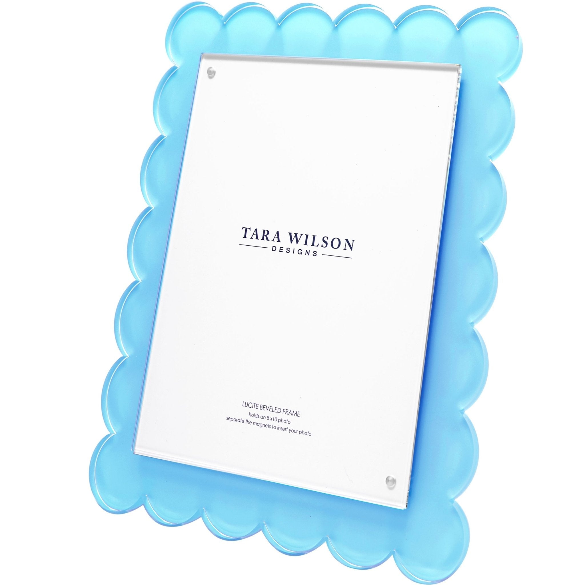 Pastel Blue Acrylic 8" x 10" Scallop Frame