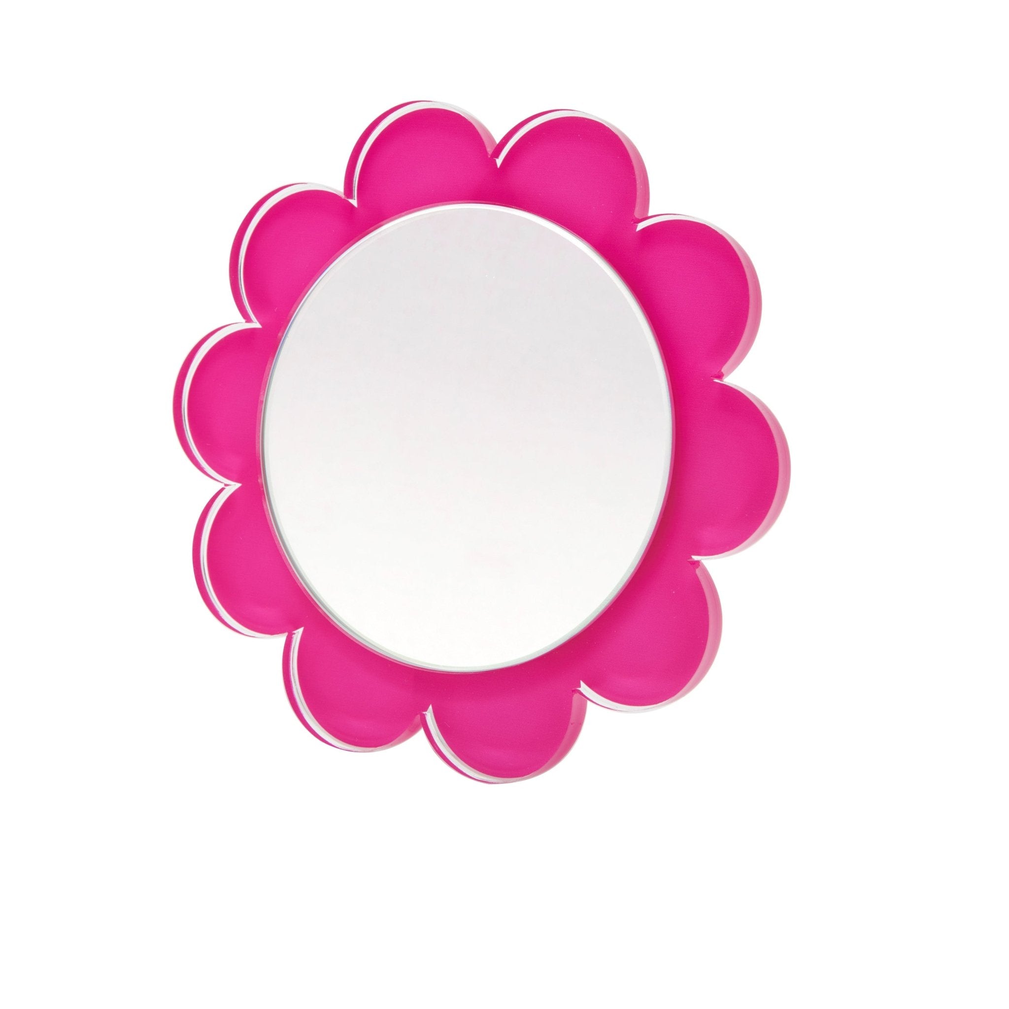 Pink Acrylic Daisy Mirror