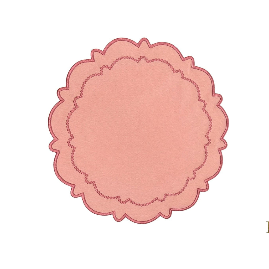 HARMONY PINK ROUND FABRIC PLACEMAT (Set Of 4)