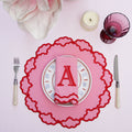 CRESSIDA PINK ROUND FABRIC PLACEMAT & NAPKIN SET (Set Of 4)