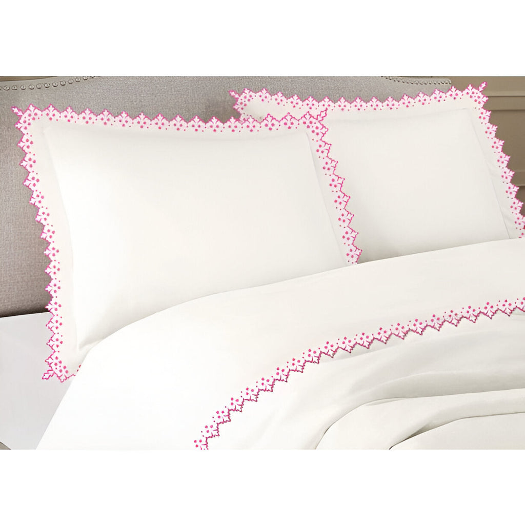 Elegant Flower Embroidered Duvet Cover Set
