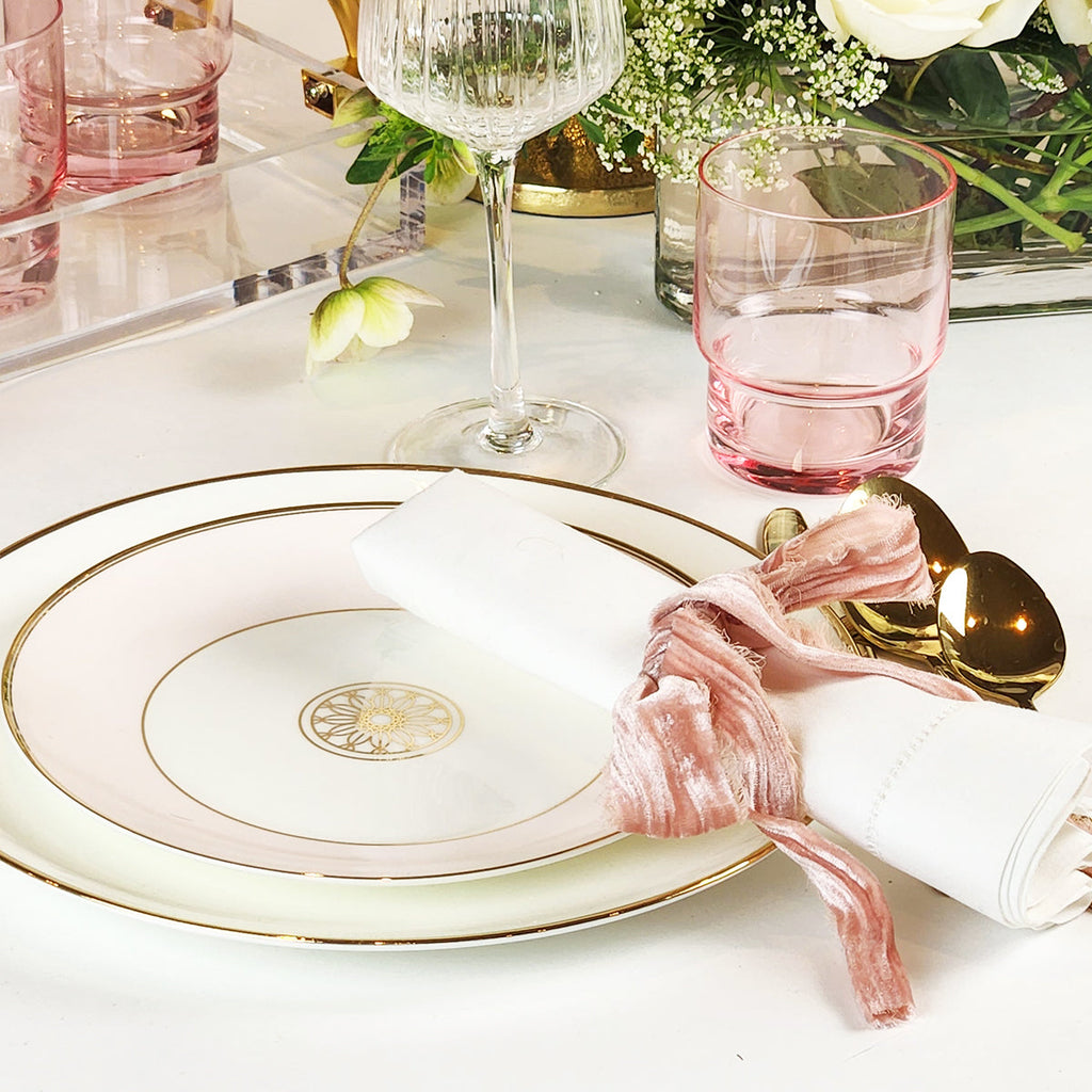 Pink Rock Glass- Set of 4