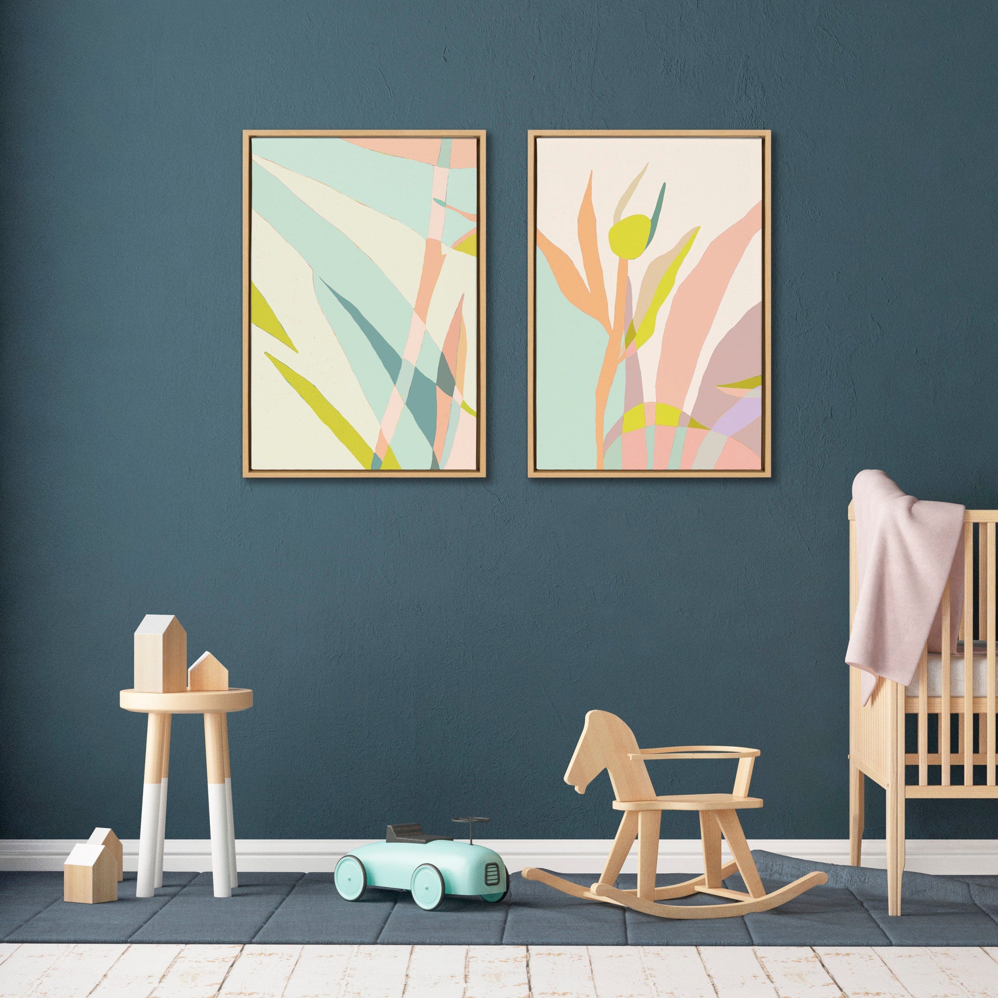 Sylvie Delight in the Moment 3 and 4 Framed Canvas by Alicia Schultz