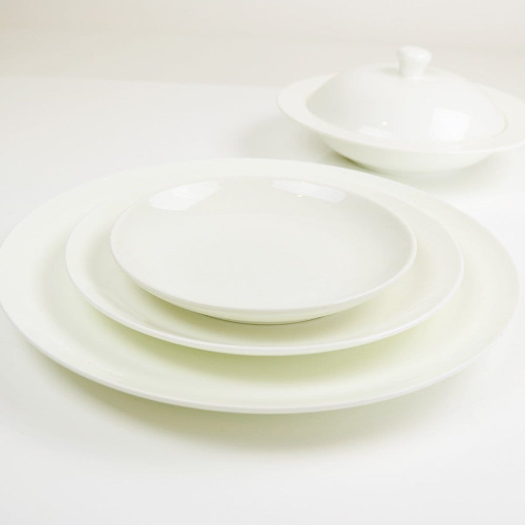 Angelic White Dinner Plates-Set Of 4