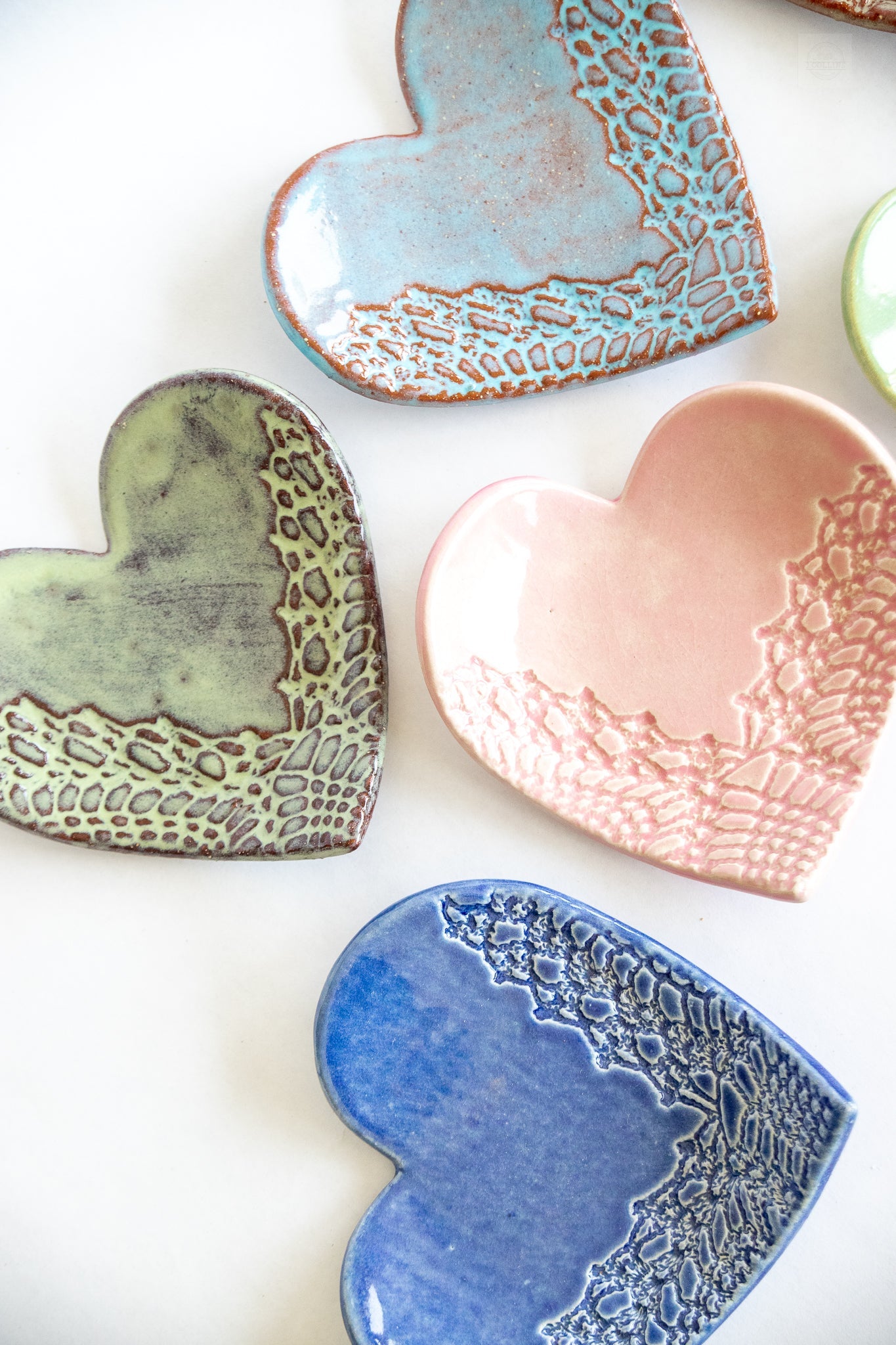Lace-Impressed Heart Ring Dish