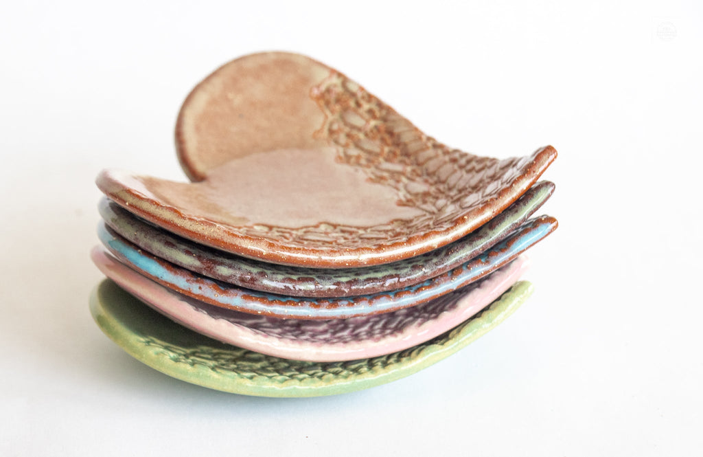 Lace-Impressed Heart Ring Dish