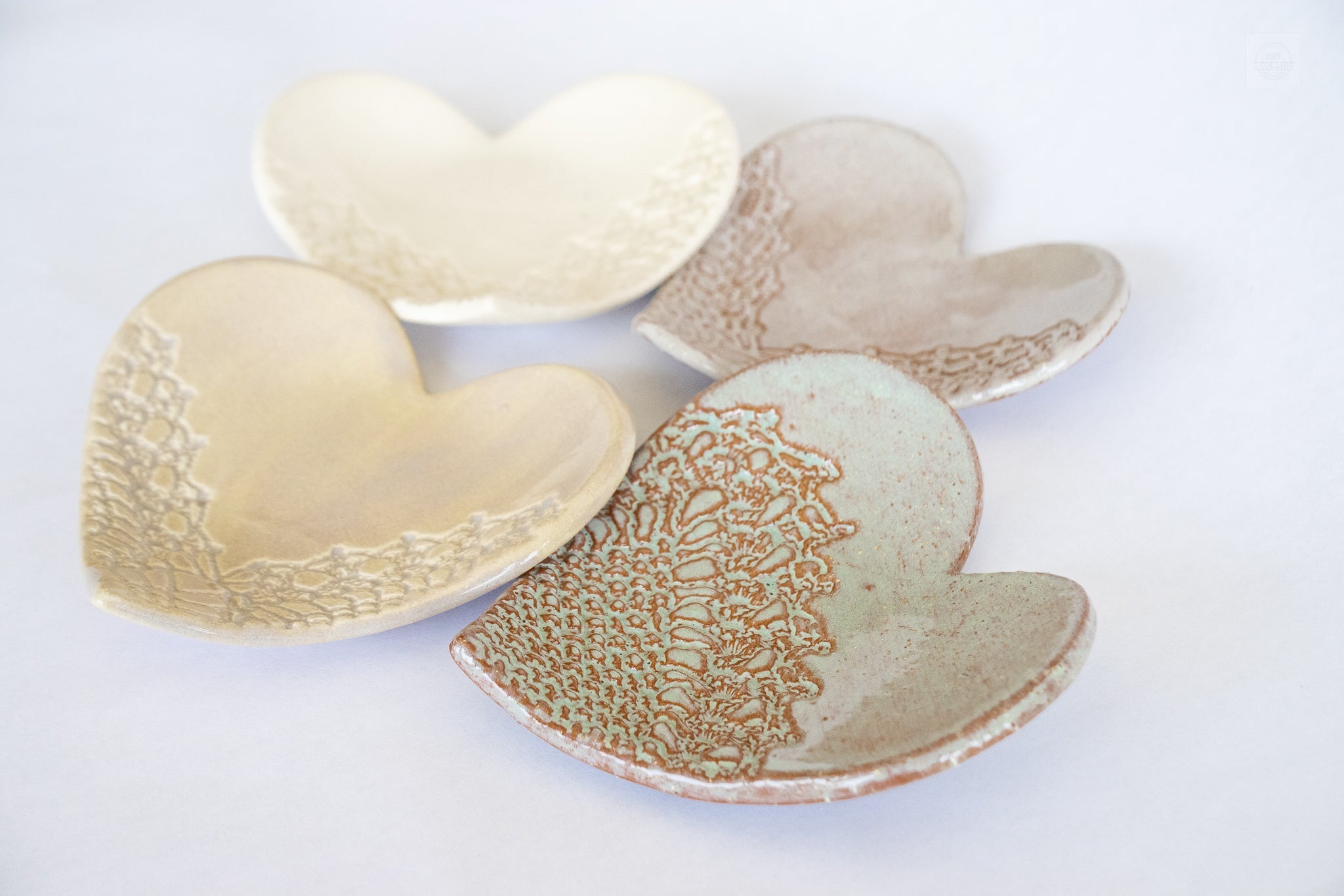 Lace-Impressed Heart Ring Dish