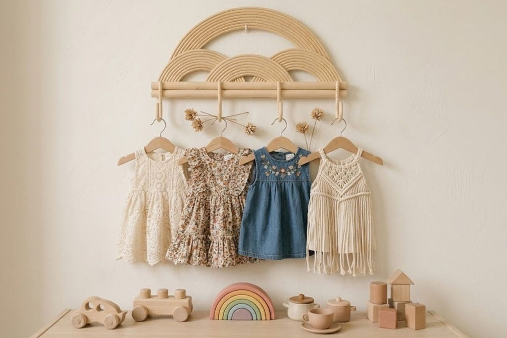 Natural Rattan Rainbow Wall Rack
