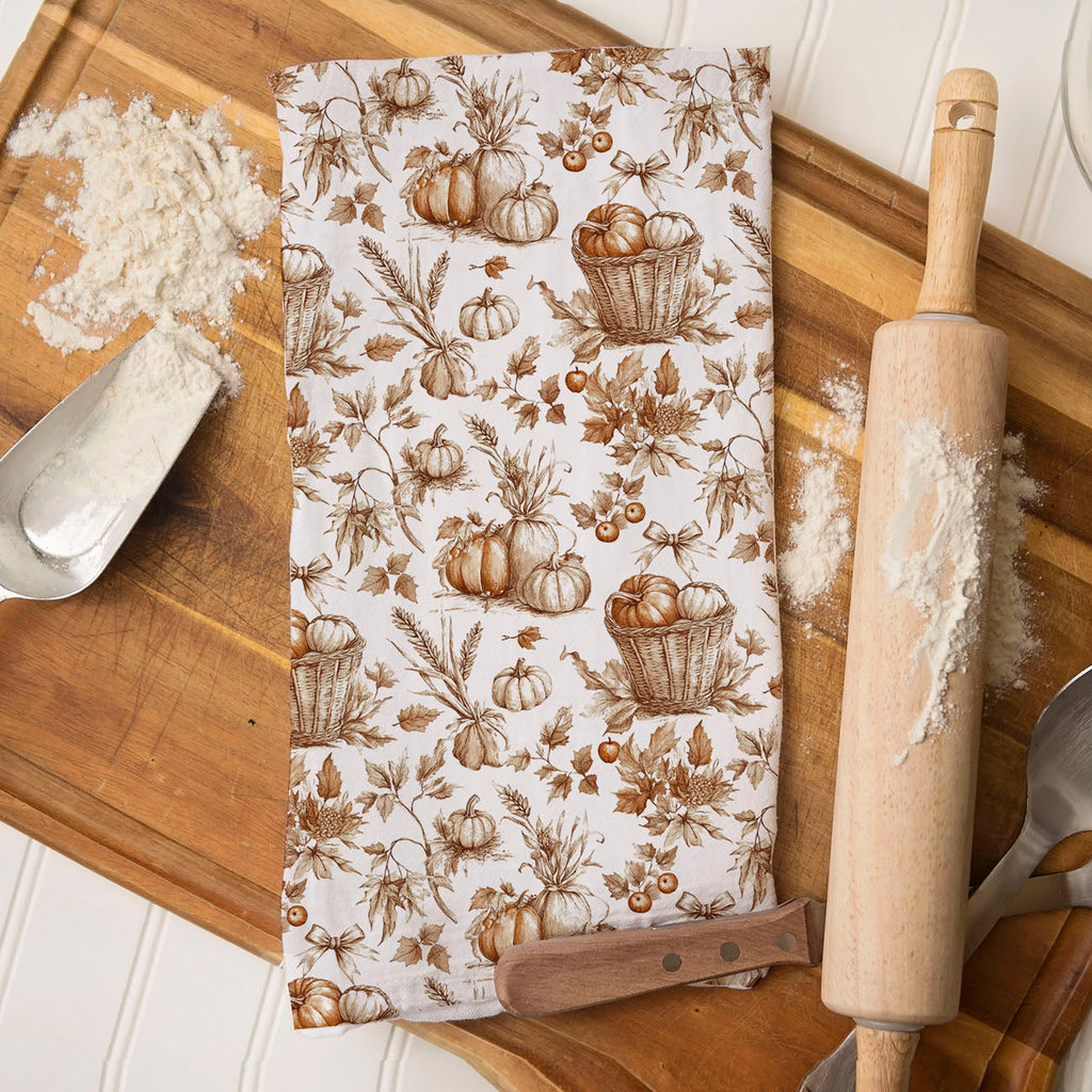Classic Pumpkin Flour Sack Kitchen Towel