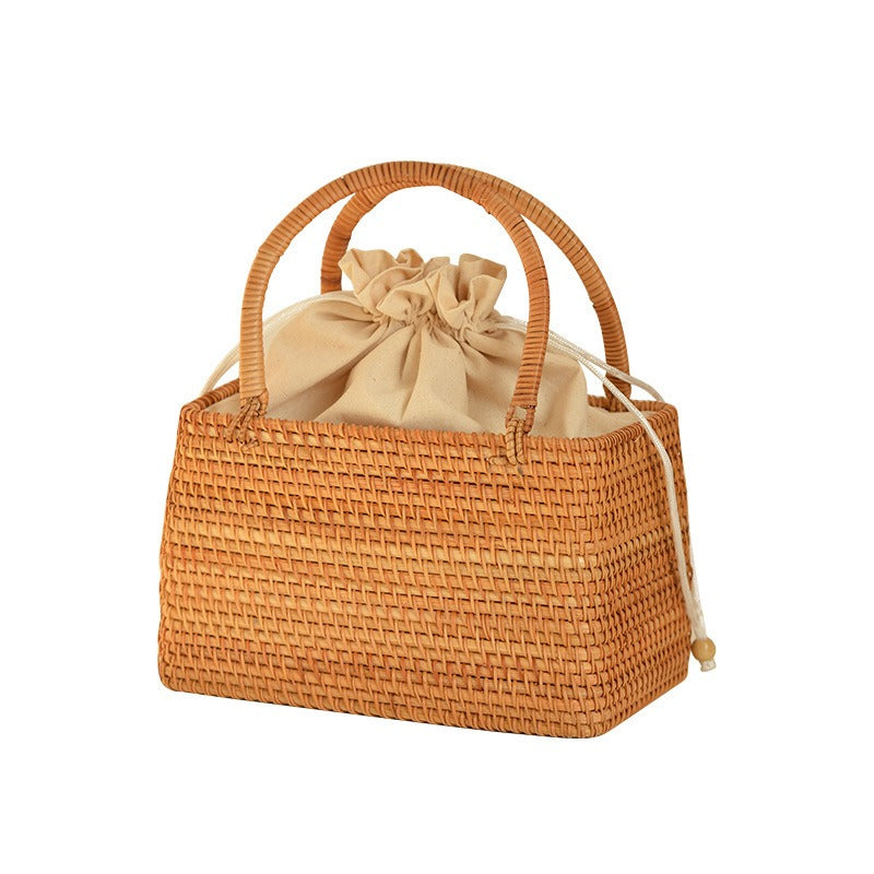 Handwoven Nordic Rattan Basket