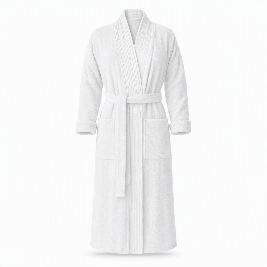 Turkish Cotton Pleated Bathrobe