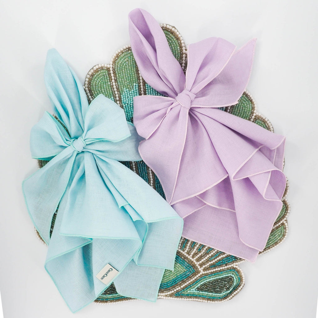 Aubergine Linen Dinner Napkins — Set of 4