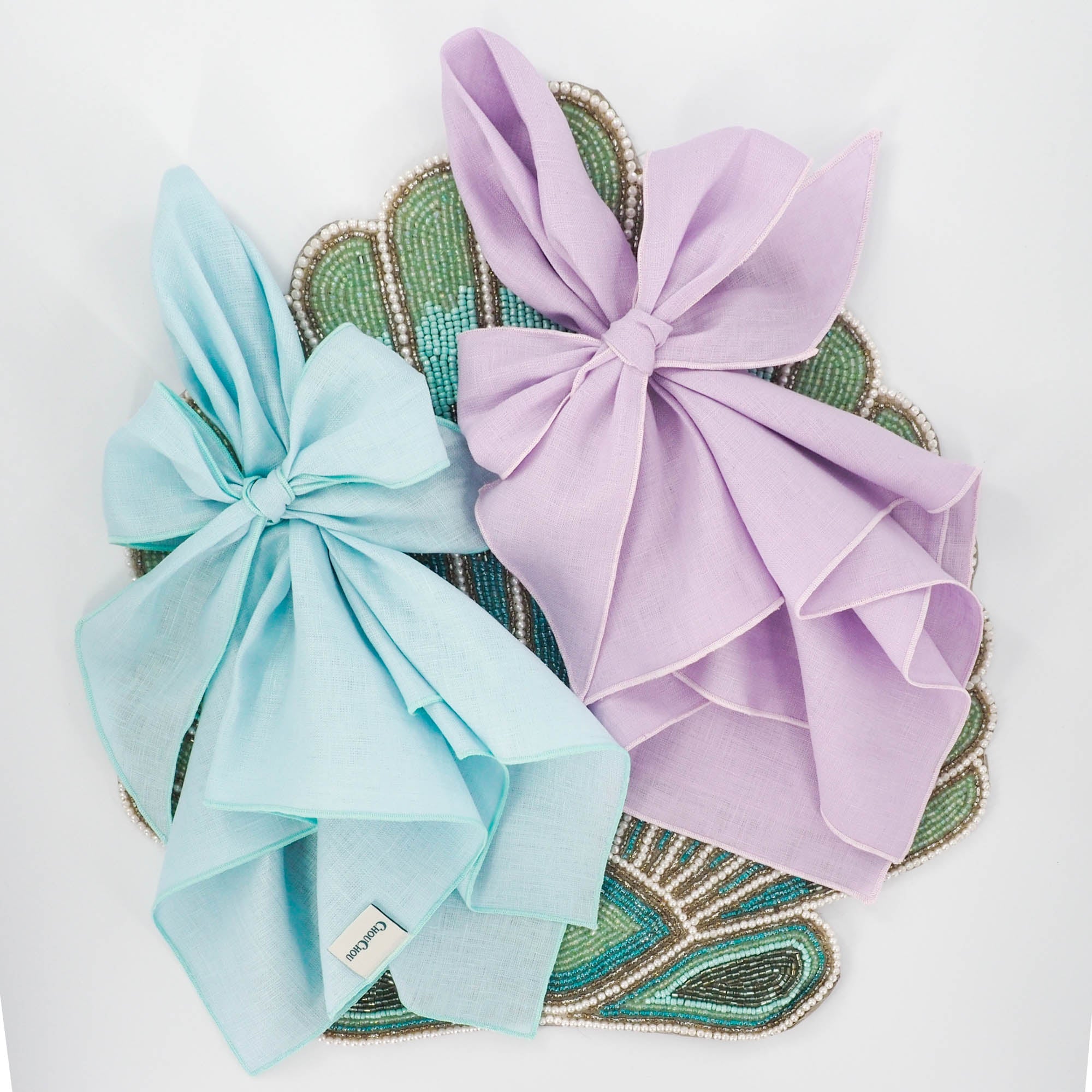 Aubergine Linen Dinner Napkins — Set of 4