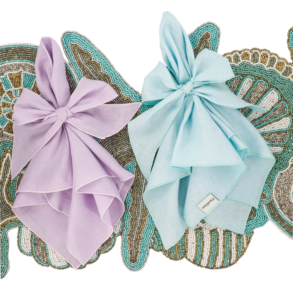 Aubergine Linen Dinner Napkins — Set of 4