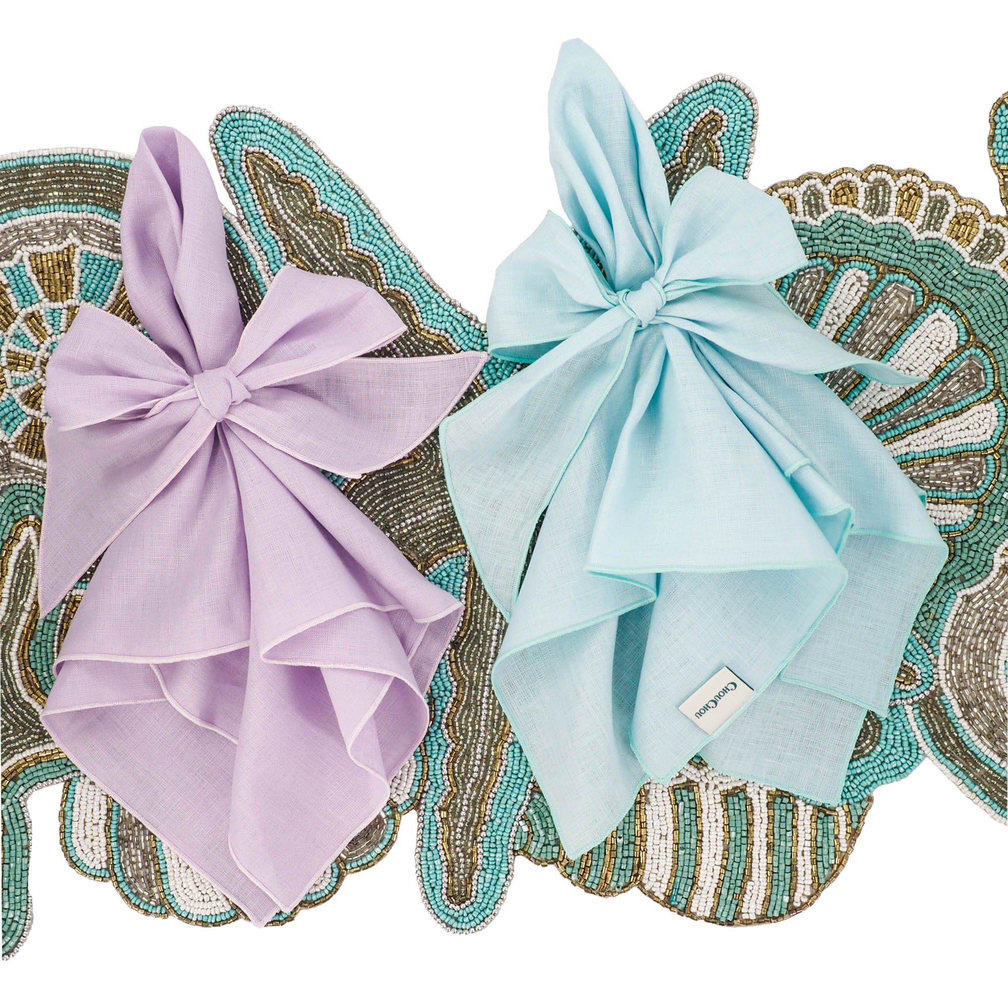 Aubergine Linen Dinner Napkins — Set of 4