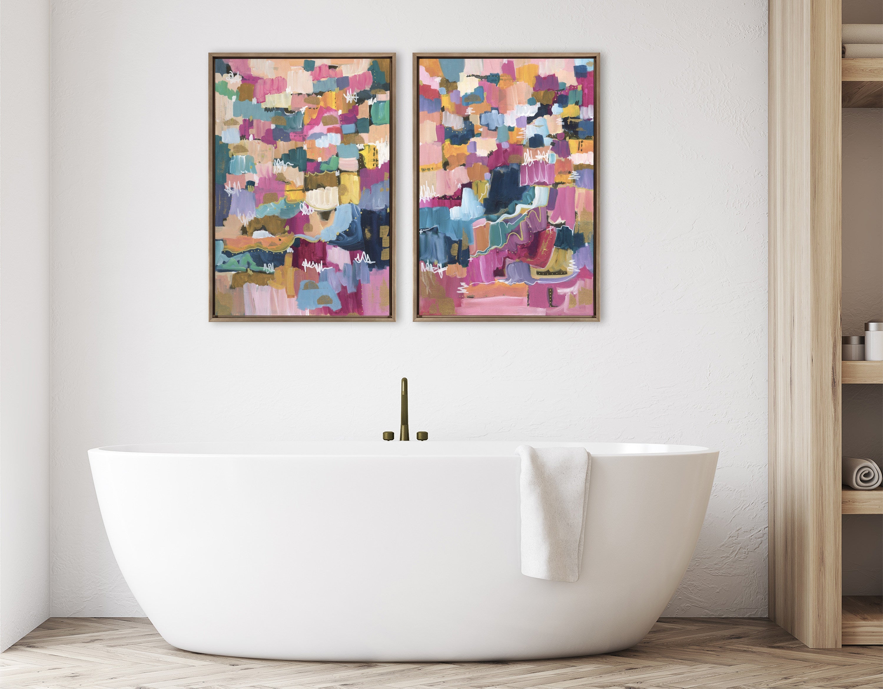 Sylvie Applause Framed Canvas Set by Leah Nadeau