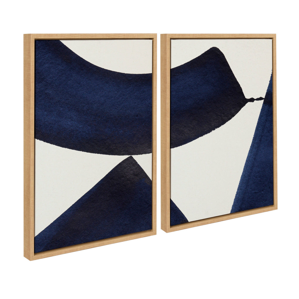 Sylvie Japandi 3 1 and 2 Framed Canvas Art Set by Rocket Jack