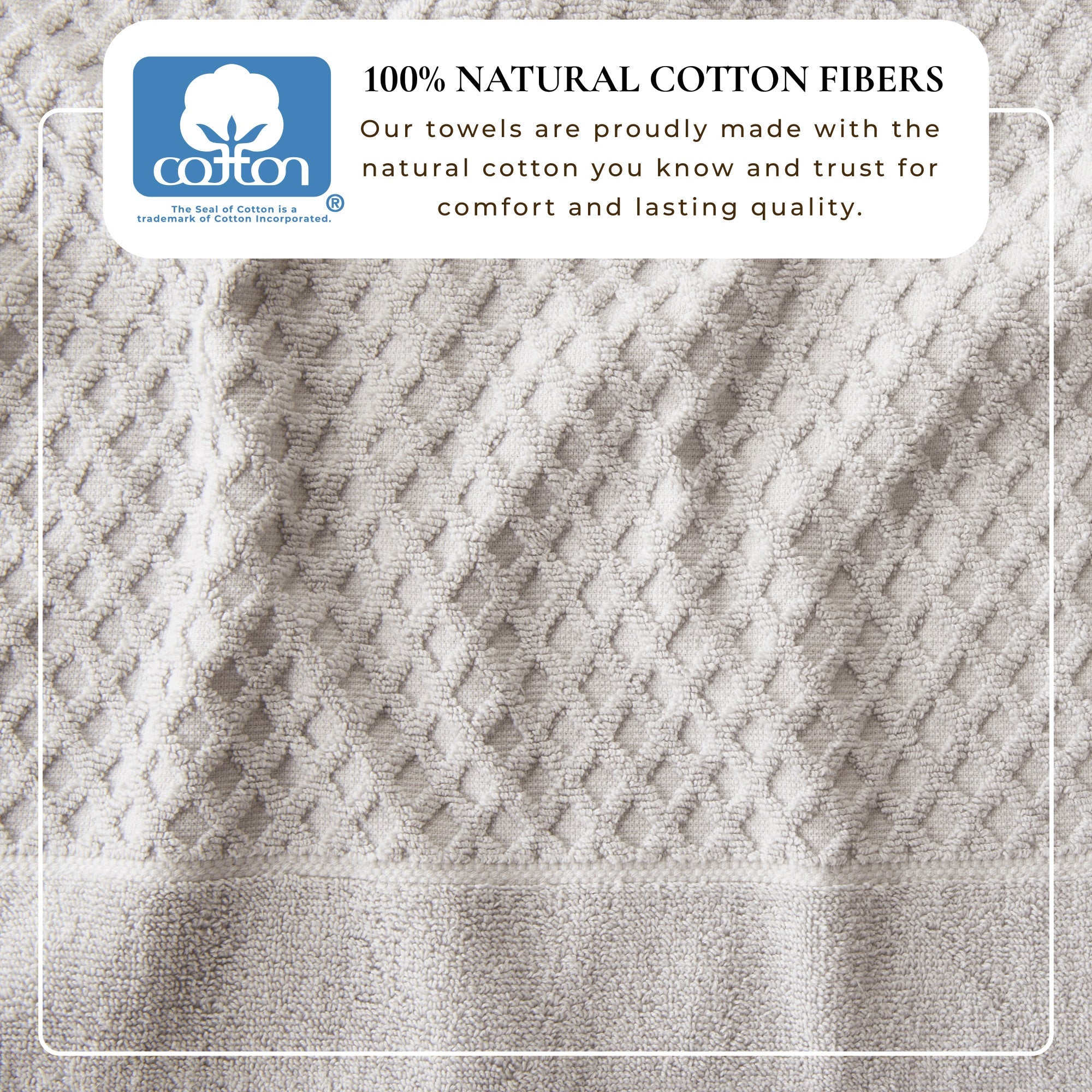 Cotton Diamond Waffle Weave Bath Towel Set - Grayson Collection