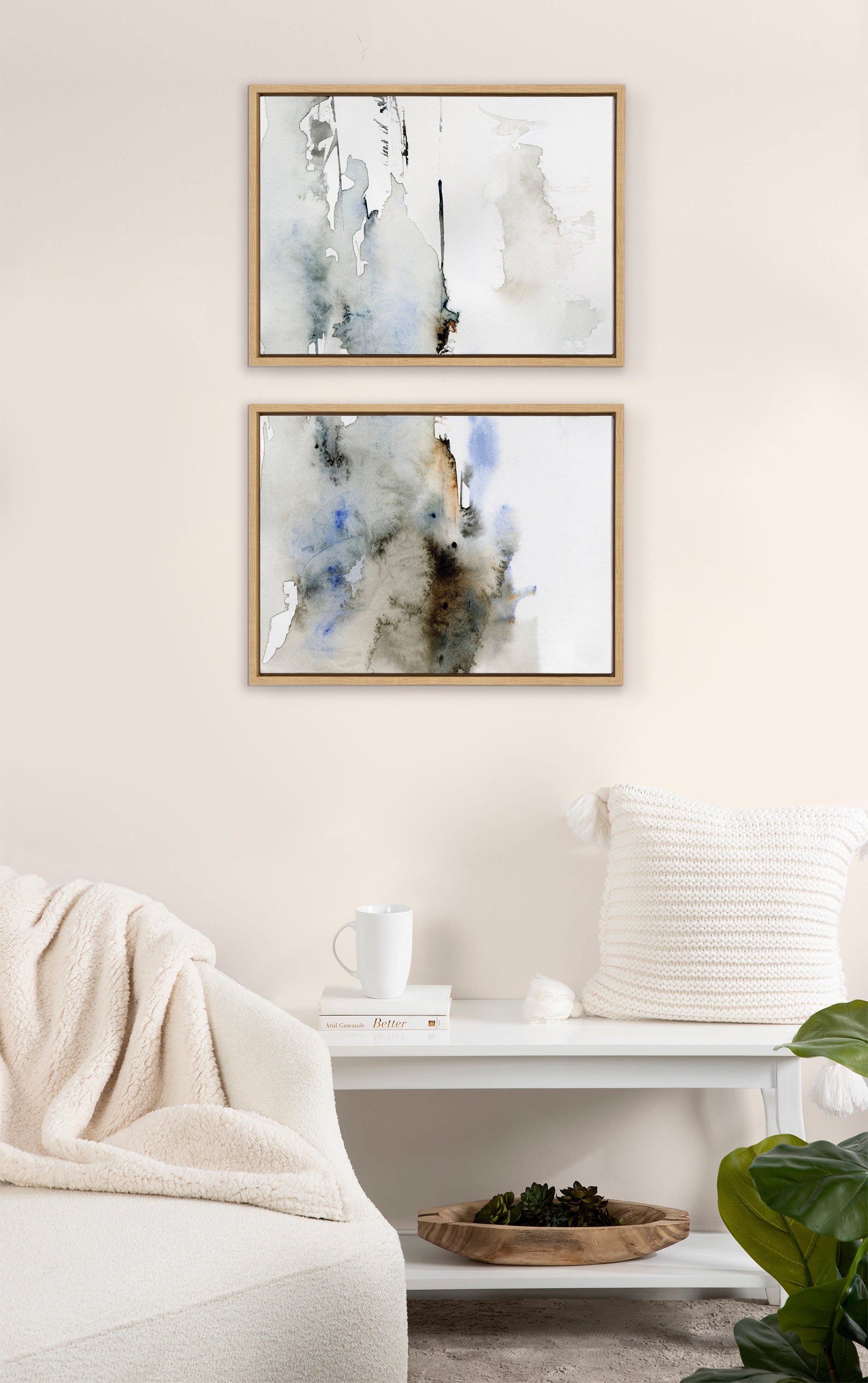 Sylvie Close Your Eyes and Remember 1 Framed Canvas by Maja Mitrovic of Makes My Day Happy
