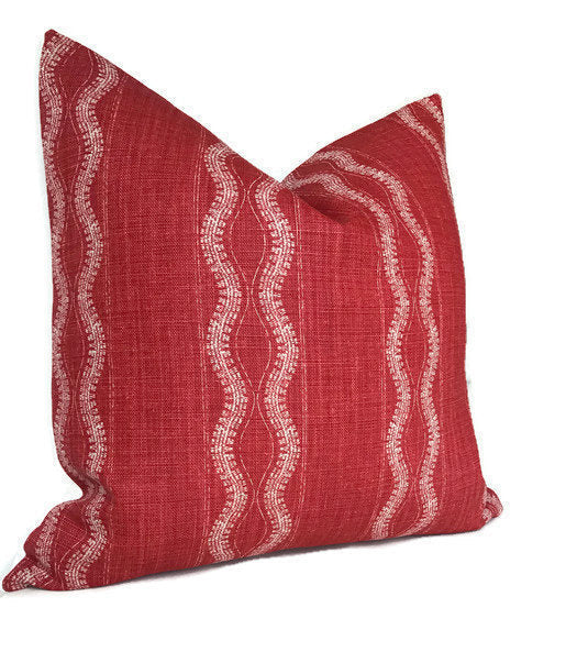 Zanzibar Pillow Cover in Red, Peter Dunham Textiles