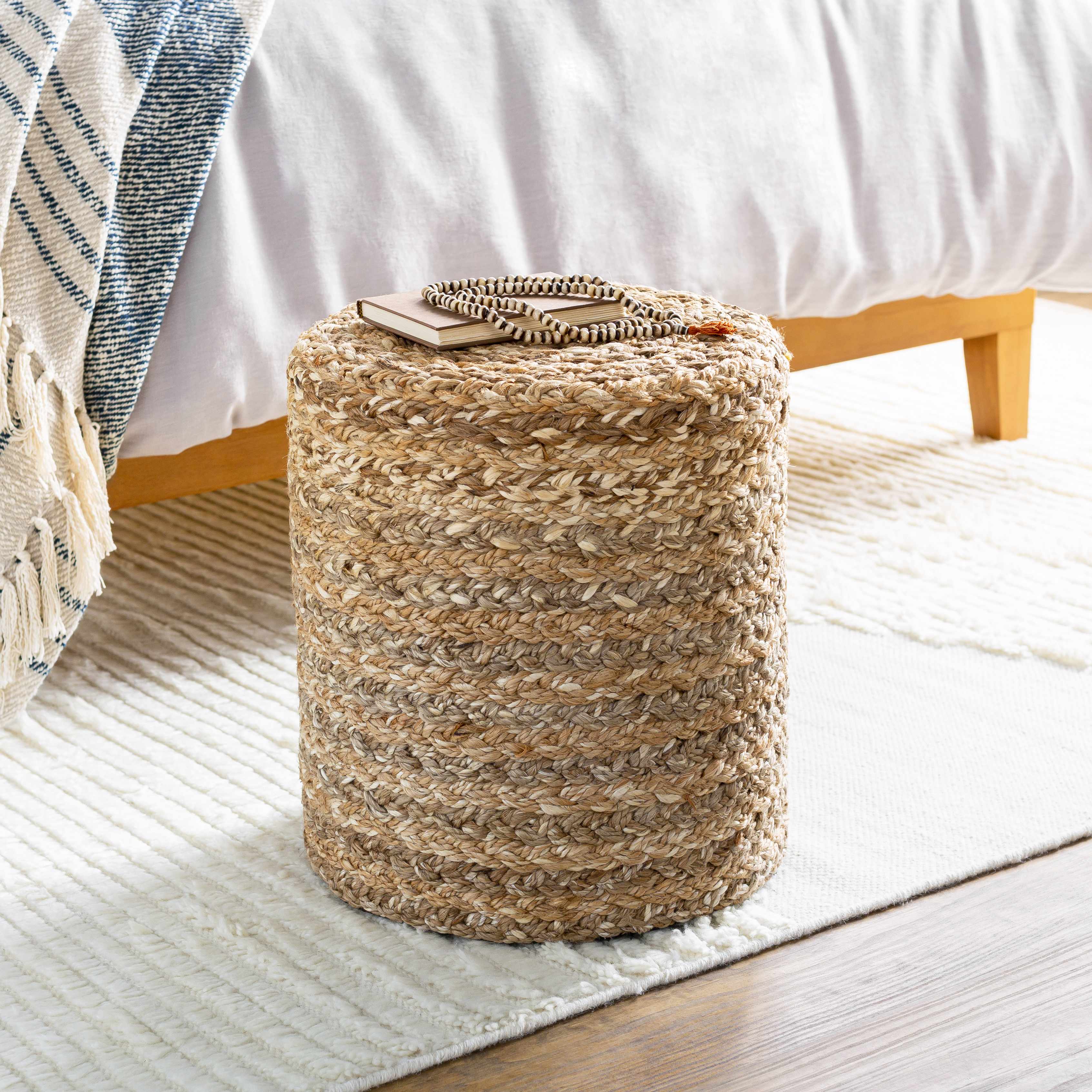 Ranskill Handwoven Jute Pouf