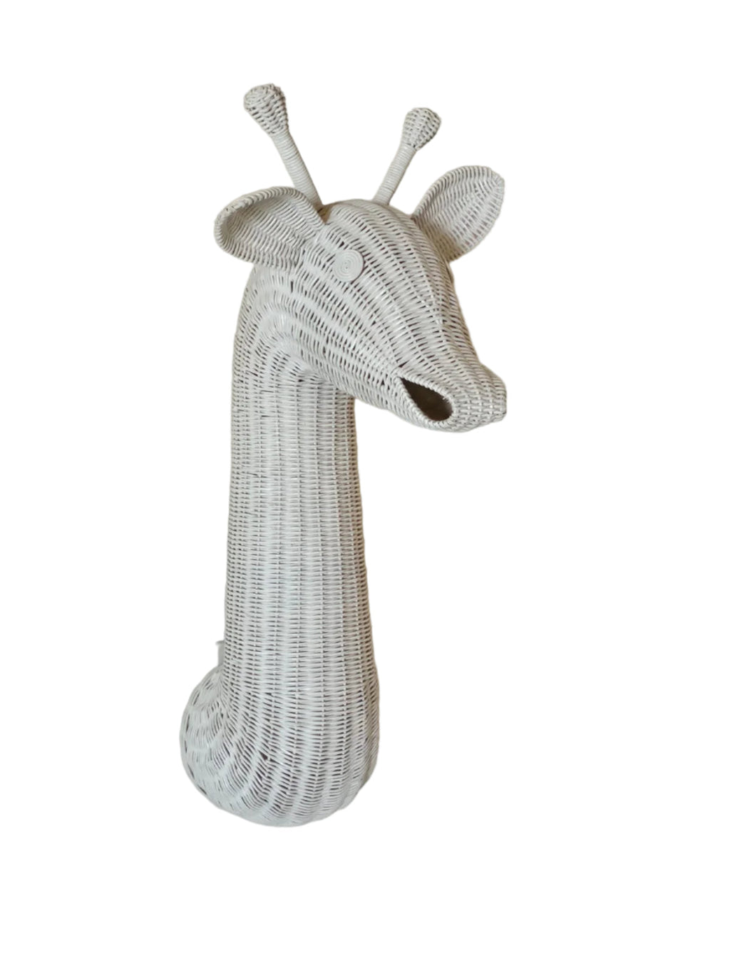 Natural & White Rattan Giraffe Wall Decor