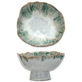 Reactive Glaze Ceramic Footed Bowl