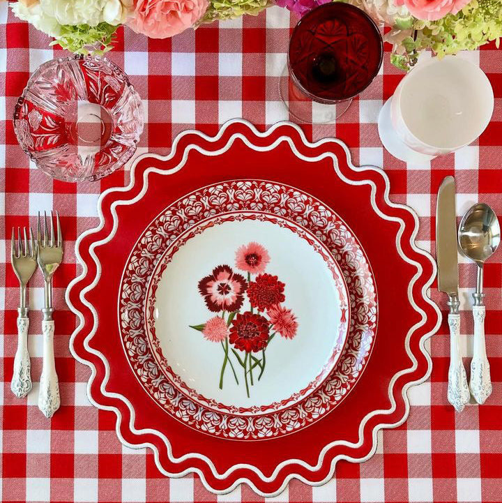 SOLACE RED FAUX LEATHER PLACEMAT (Set Of 4)