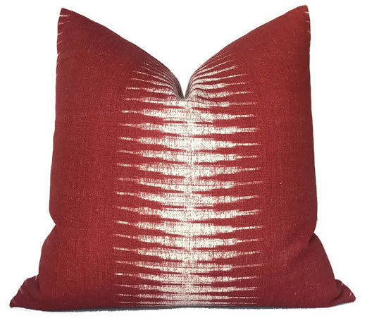 Ikat Pillow Cover in Pomegranate, Peter Dunham Textiles
