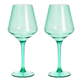 Saint Tropez Acrylic Stemmed Wine Glassware, Set of 2