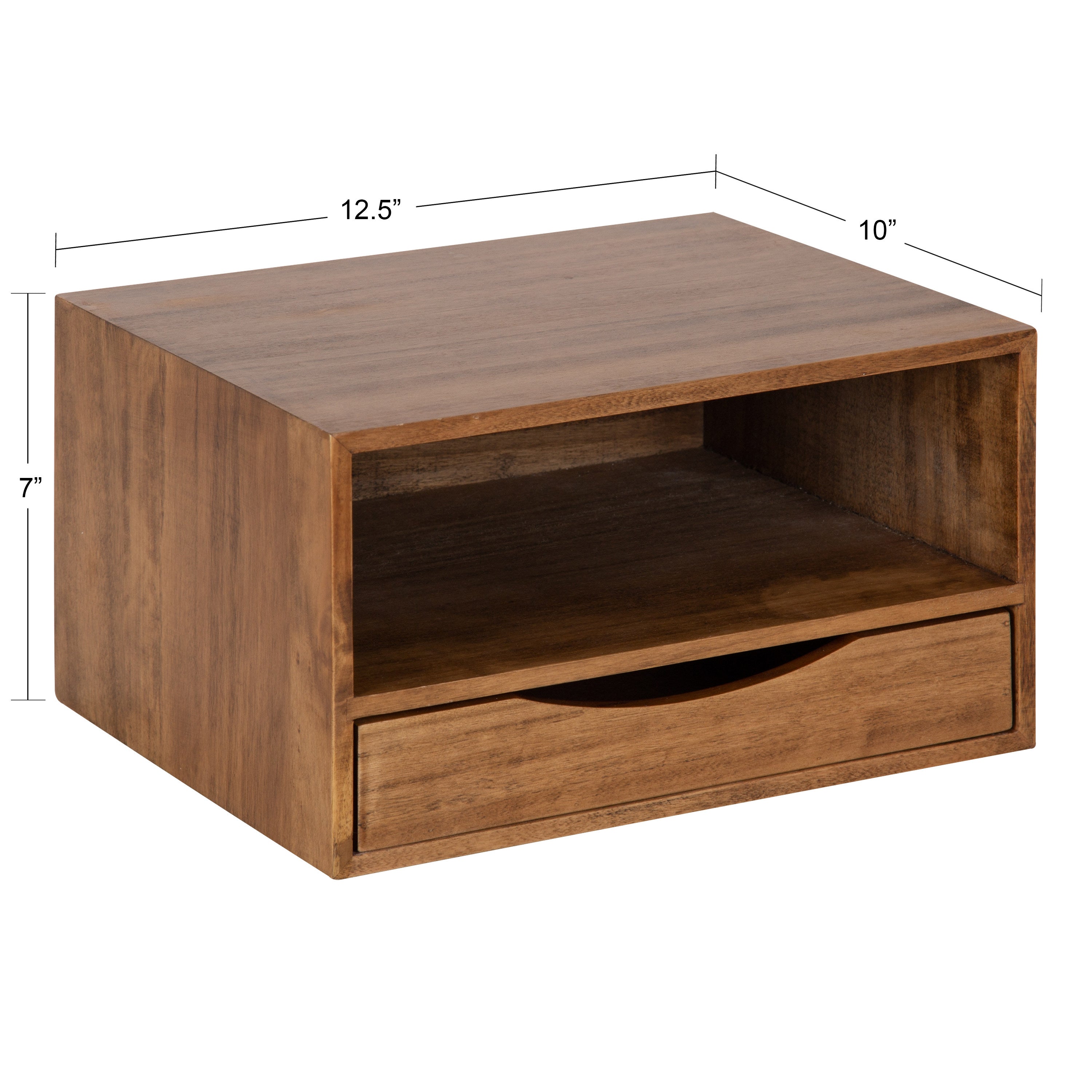 Hutton Floating Wall Shelf with Drawer