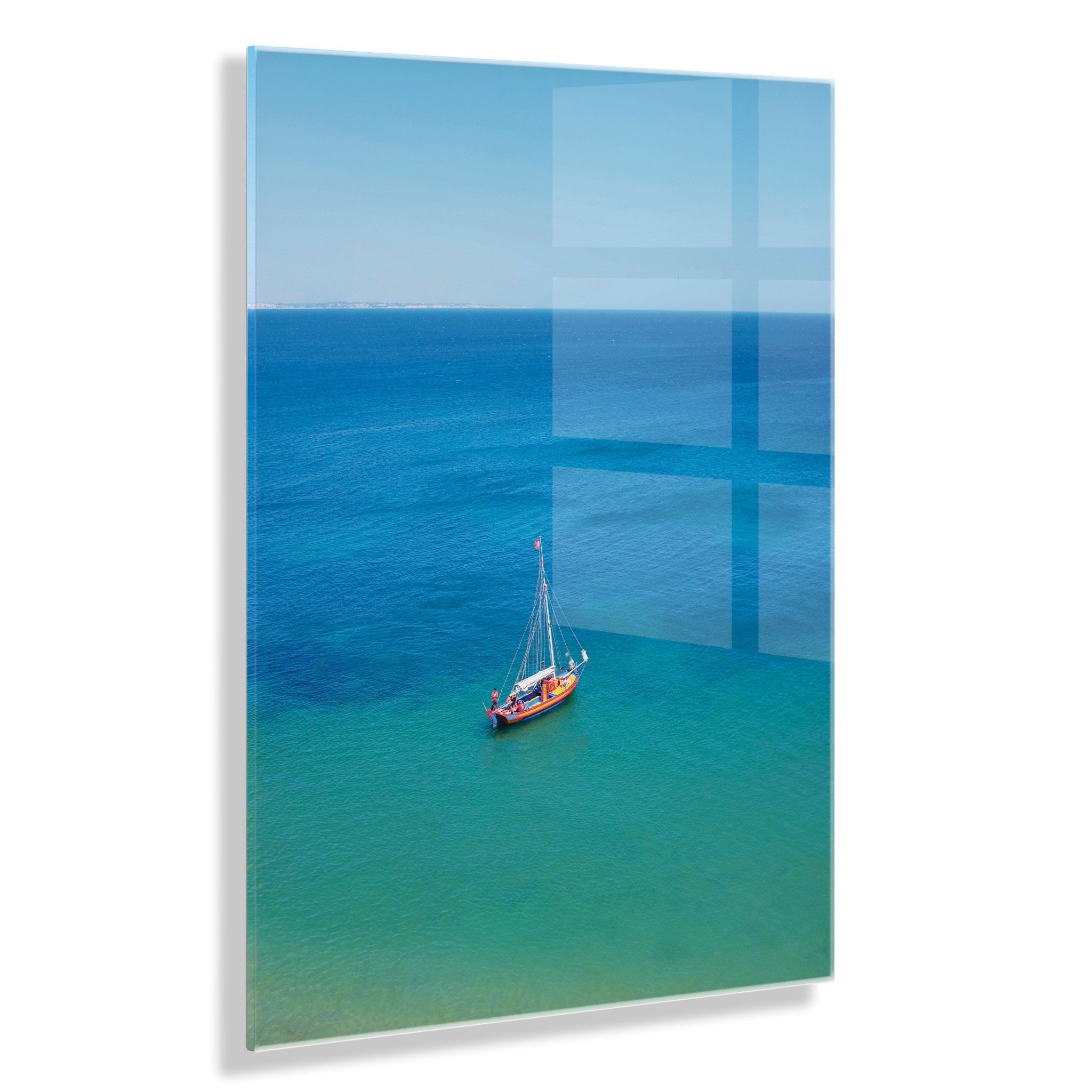 A Lagos Sail Floating Acrylic Art by Rachel Bolgov