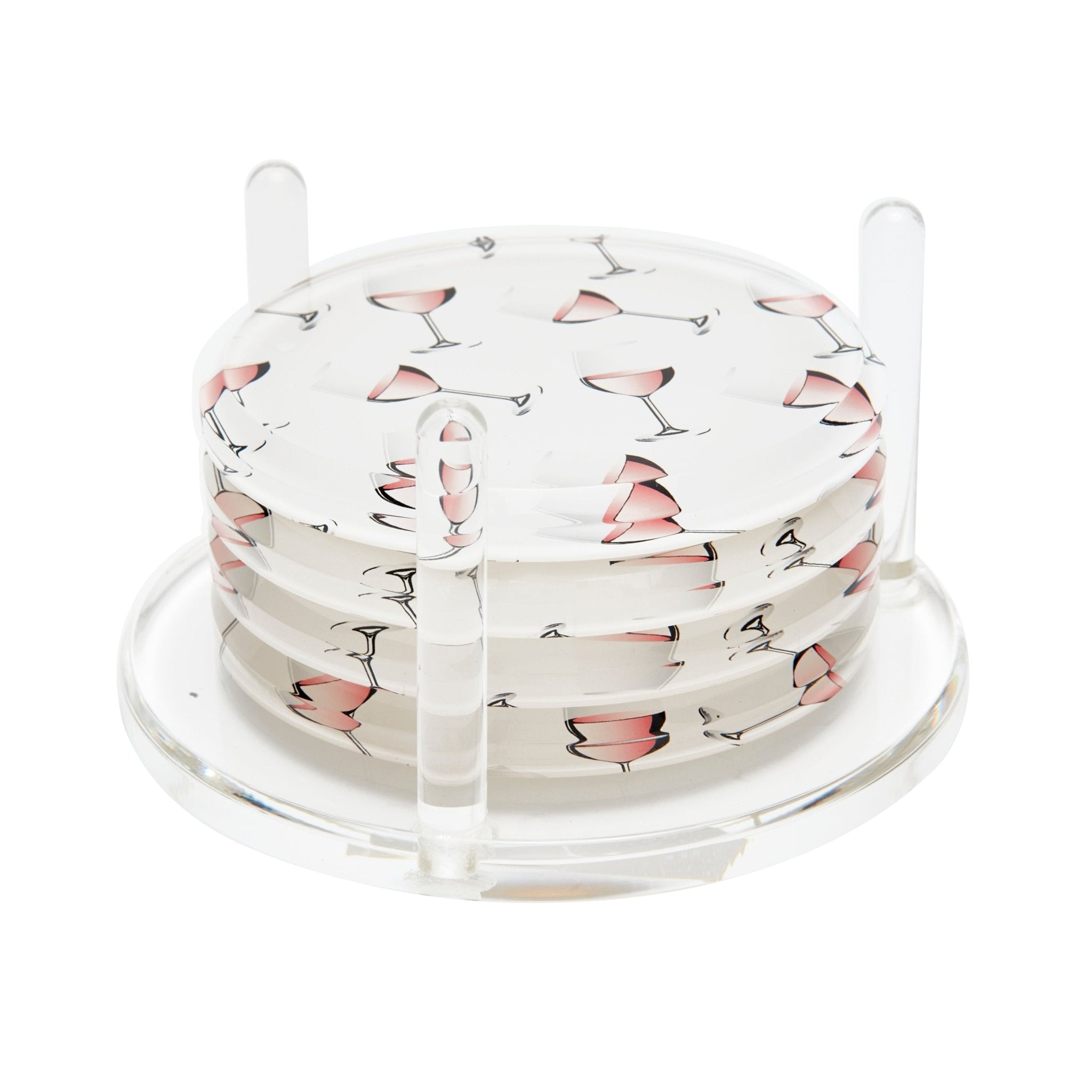 Rose Acrylic Drink Coasters