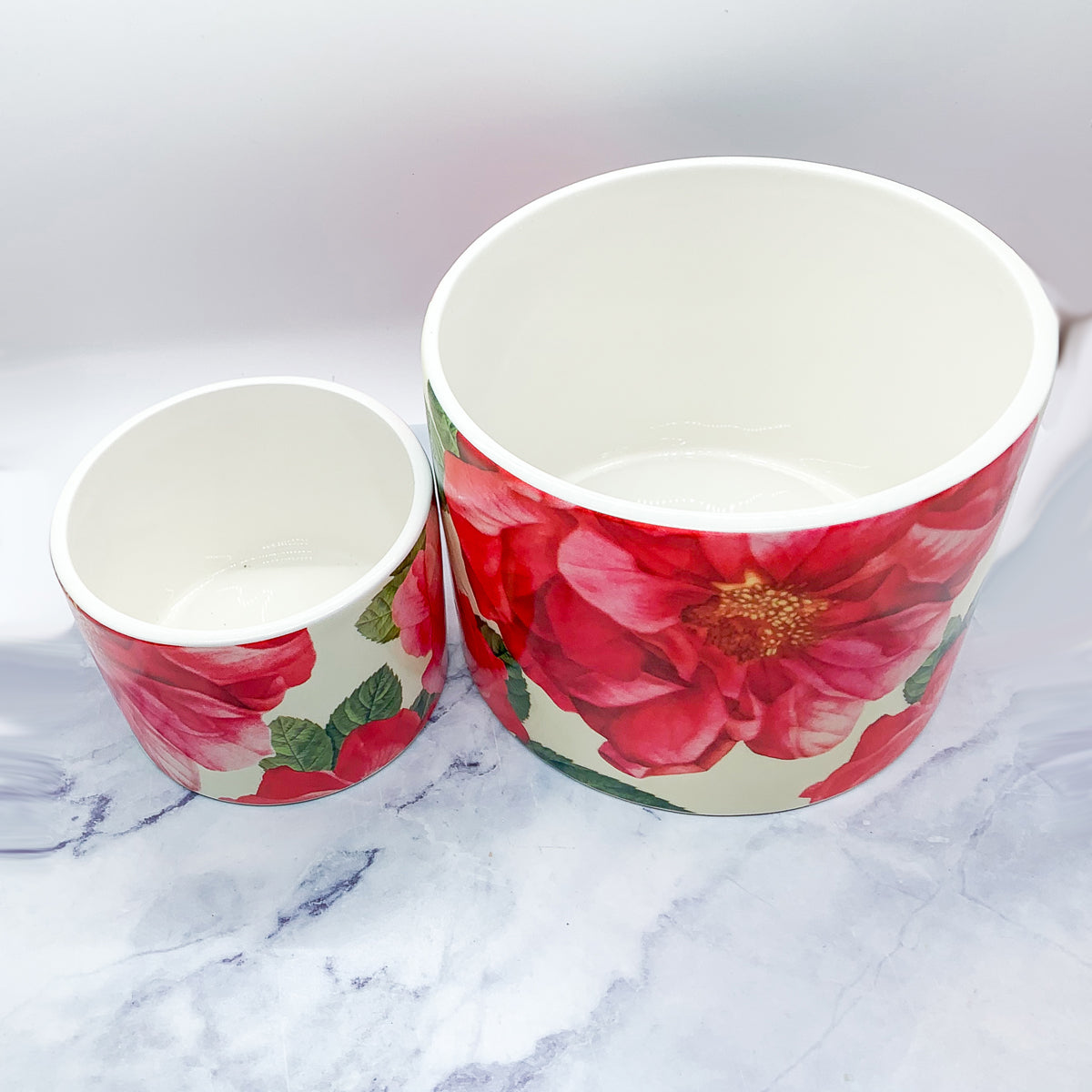 Rose Floral Ceramic Cachepot