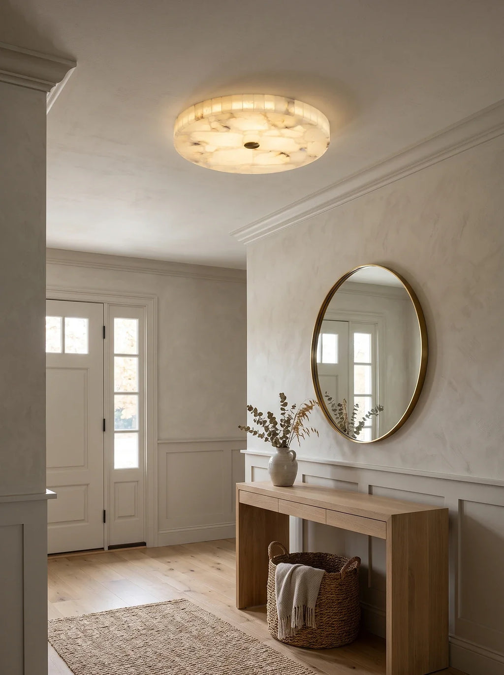Alabaster Round Ceiling Lamp