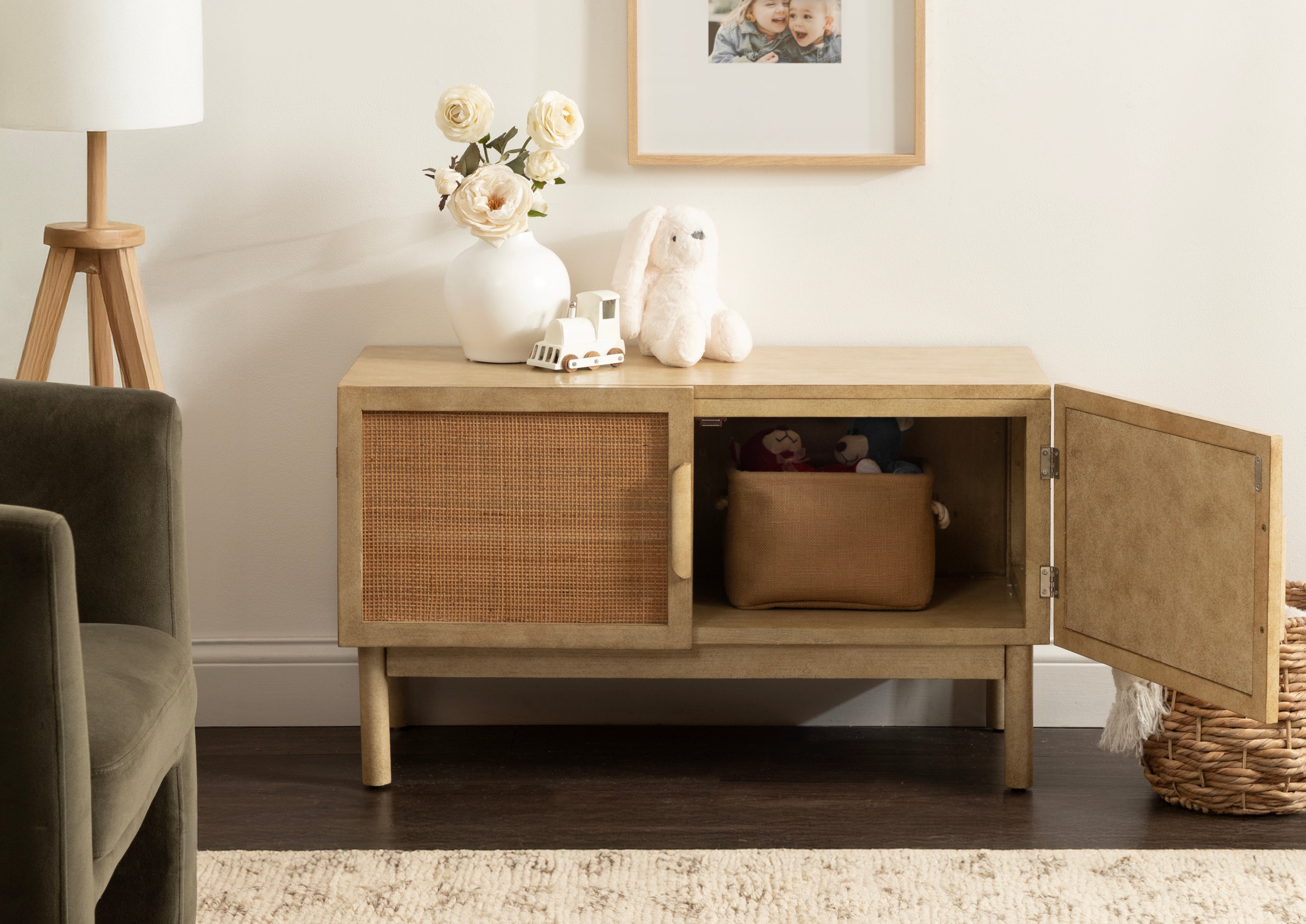 Ori Rattan Console Floor Cabinet