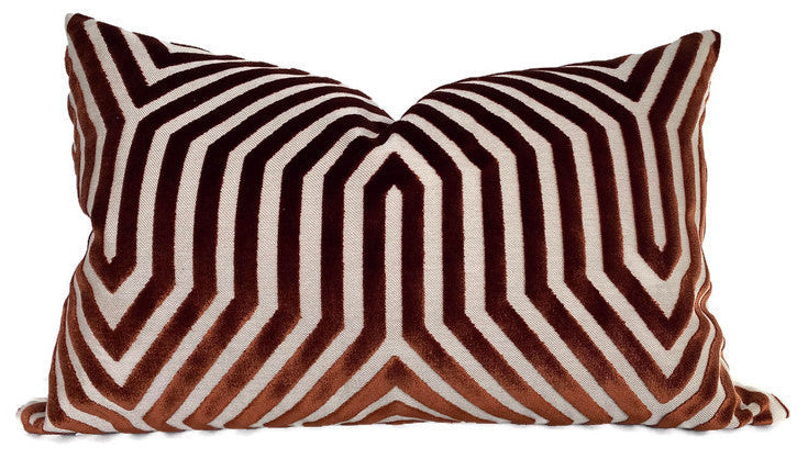 Vanderbilt Pillow Cover in Russet, Schumacher Textiles