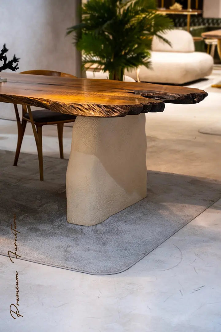 Wabi-Sabi Solid Walnut Dining Table