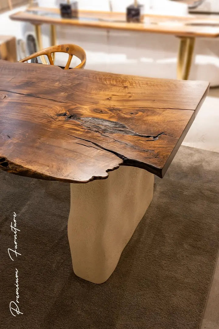 Wabi-Sabi Solid Walnut Dining Table